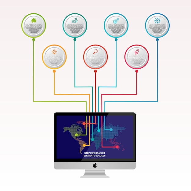 Vector Infographic illustratie mac.