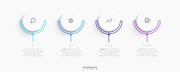 Vector Infographic label design template with icons and 4 options or steps Can be used for process