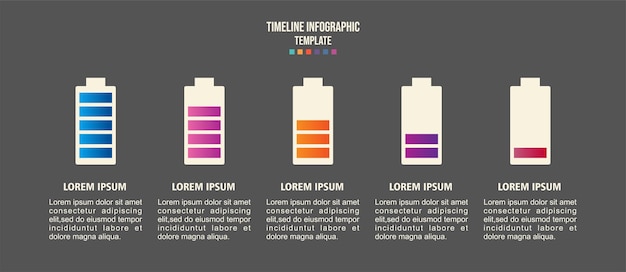 Vector Infographic label design template with icons and 5 options or steps