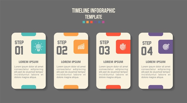 벡터 터 인포그래픽 레이블 디자인 템플릿: 아이콘과 4 가지 옵션 또는 단계