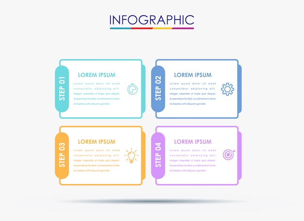 Vector Infographic label design template with icons