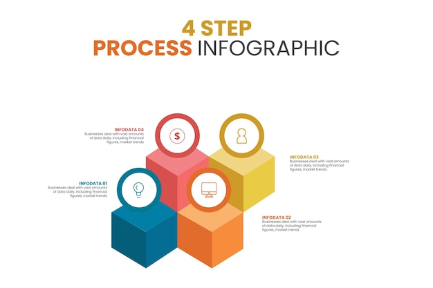 Vector Infographic label design with 4 options or steps Infographics for business concept