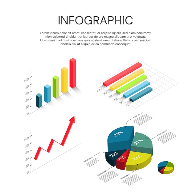 Вектор Векторный инфографический дизайн этикетки с иконками. блок-схема бизнес-концепции, диаграмма, морфизм, трехмерная диаграмма