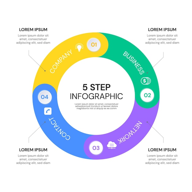 Vector vector infographic label design with icons. business concept flowchart, diagram