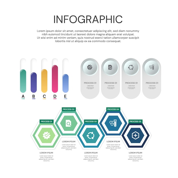 Vector infographic labelontwerp met pictogrammen. Business concept stroomschema, diagram, morfisme, 3D-grafiek