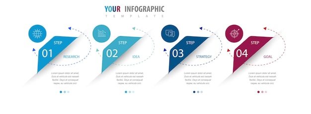 Vector infographic report flow charts diagram presentation