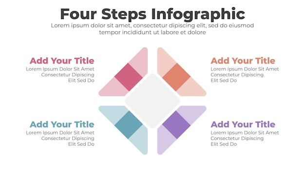 Vector vector infographic sjabloon met stappen