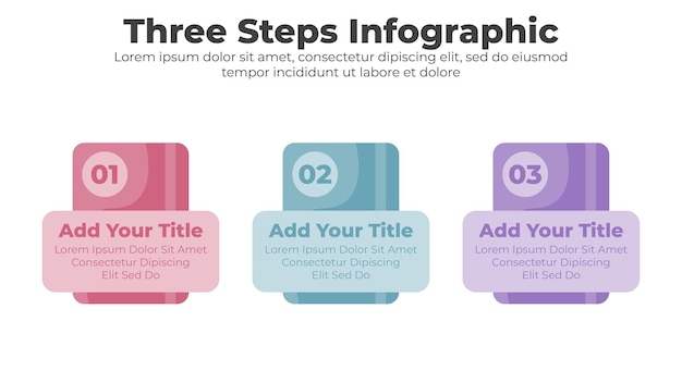 Vector infographic template business concept with step