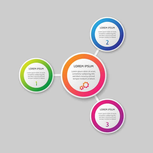 회색 배경에 벡터 infographic 템플릿입니다. 세 가지 옵션