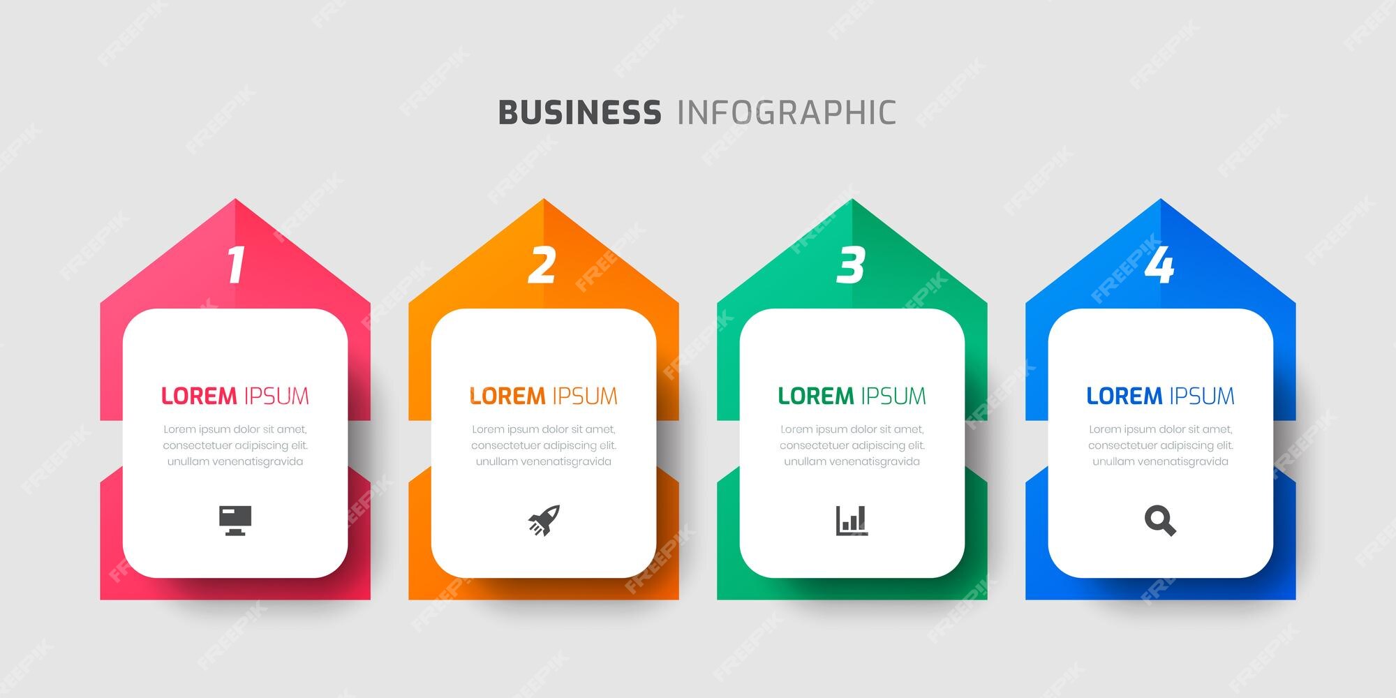 Editable Infographic Template Of Diagram With Four Square Blocks, Icons,  Titles And Sample Text, Multicolored Version Royalty Free SVG, Cliparts,  Vectors, and Stock Illustration. Image 52824068.