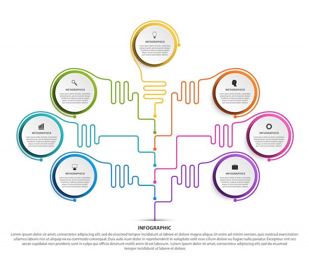 Vector infographic voor zakelijke presentaties.