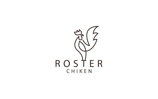 Vector vector initial chickens  logo design template