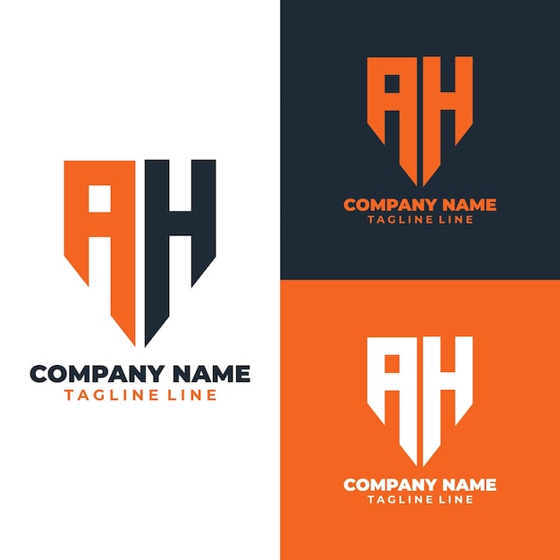 Vector initial letter a h logo design vector graphic alphabet symbol for corporate business identity