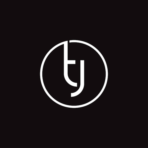 Vector initial letter TJ typography logo design vector