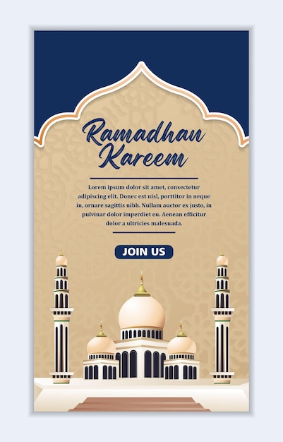 Vector instagram stories collectie voor islamitische ramadan viering
