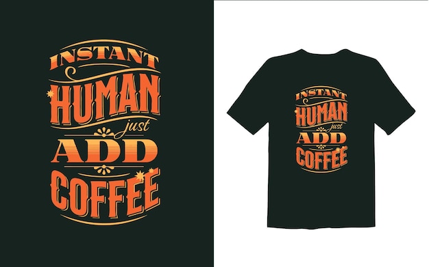 Vector vector instant coffee illustration t shirt design