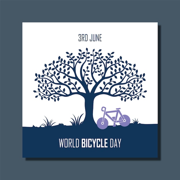 Vector international bicycle day template