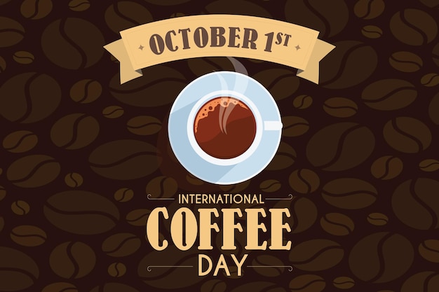 Vector vector international day of coffee desigen