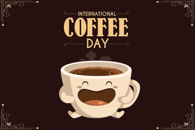 Vector vector international day of coffee design