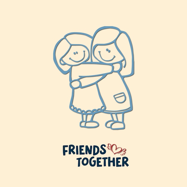 vector international friendship day post
