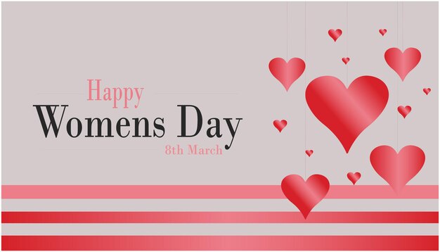 Vector international womens day happy womens day march 8 text with woman or womens day poster