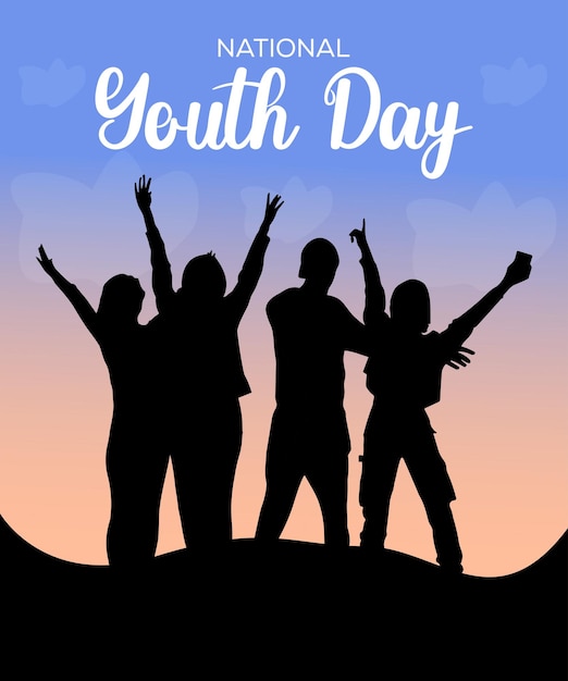 Vector international youth day celebration banner design