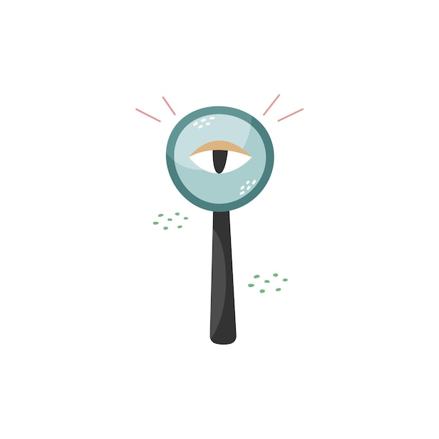 Vector internet illustration Magnifier Search for information on the web