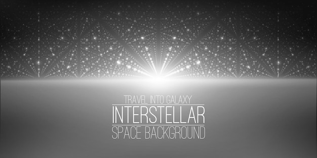 vector interstellar space backgroundcosmic galaxy illustrationbackground with nebula stardust and bright shining starsvector illustration for party flyersartwork brochures posters