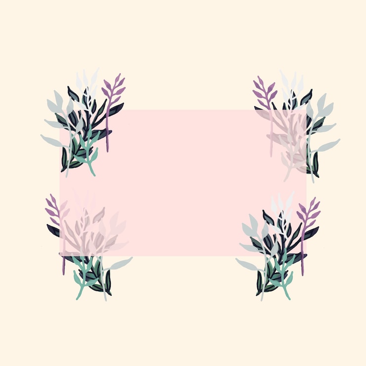Vector vector invitation card with herbal branches