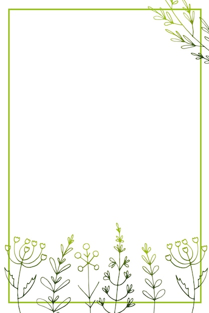 Vector vector invitation form for a holiday with herbs