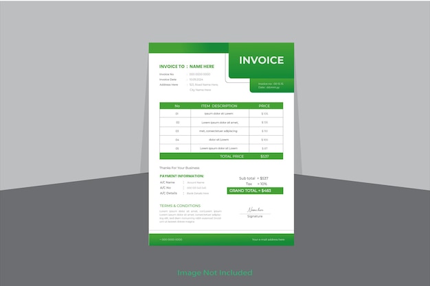 vector invoice design template