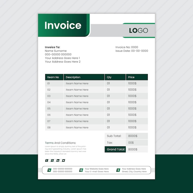 Vector vector invoice design