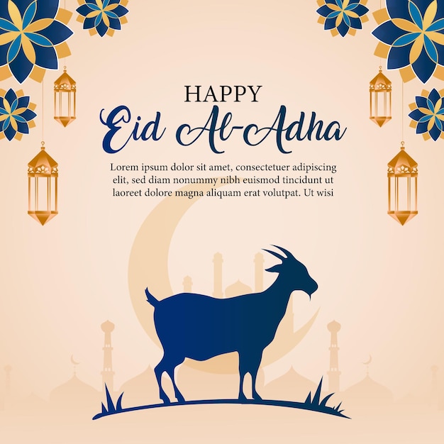 Vector vector islamic background for eid aladha celebration