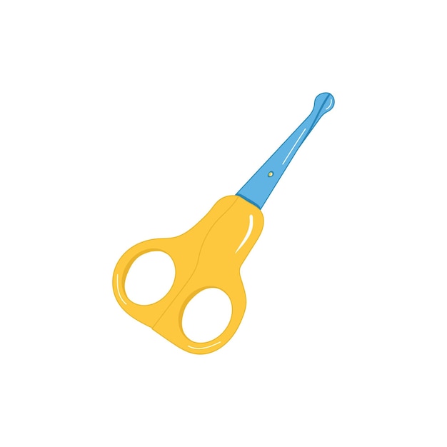 Vector isolated baby nail scissors