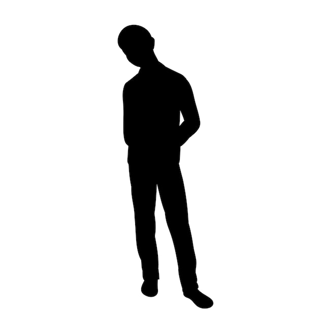 Vector vector isolated black silhouette boy child