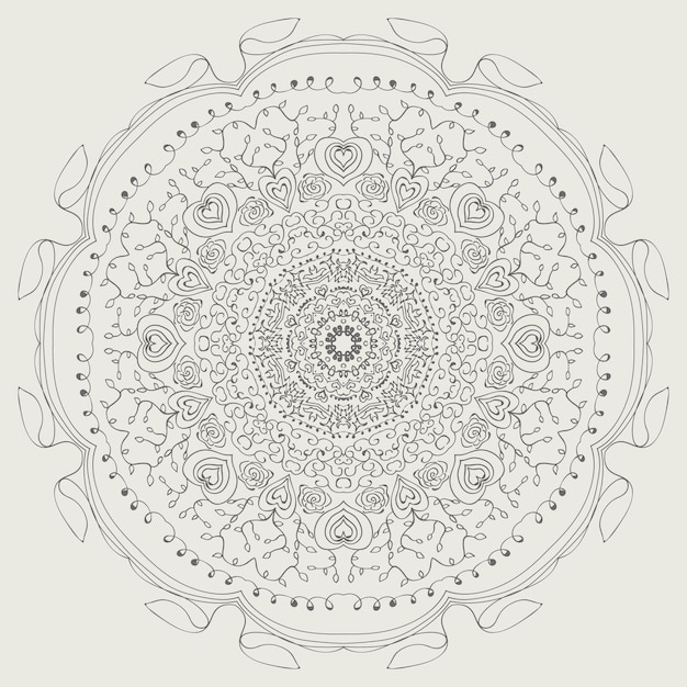 Mandala dell'ornamento circolare isolato di vettore