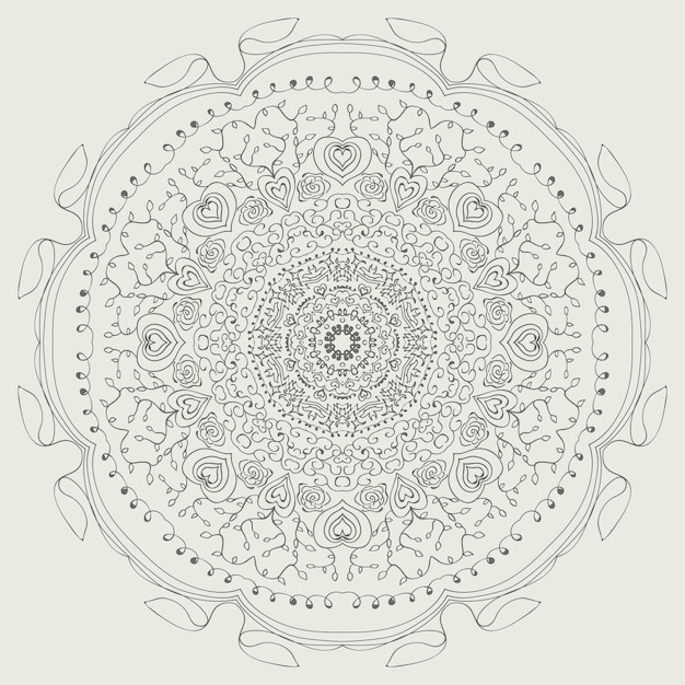 Vector isolated circular ornament mandala