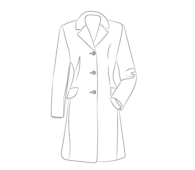 vector isolated coat sketch