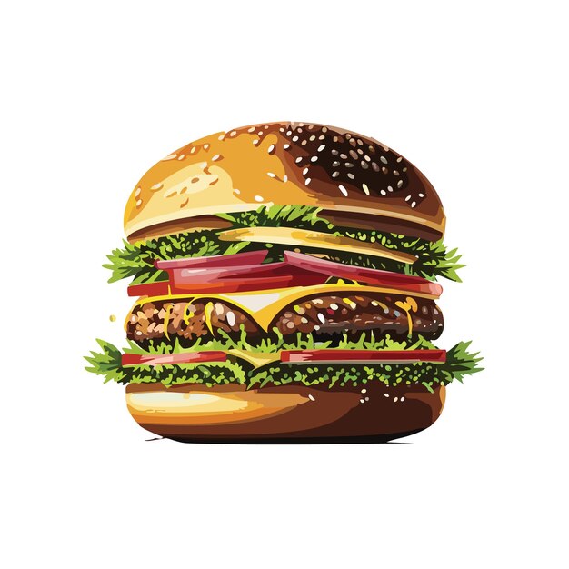 Vector vector isolated delicious hamburger cartoon