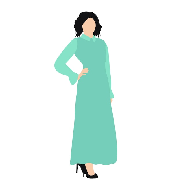 Vector isolated in a flat style girl woman