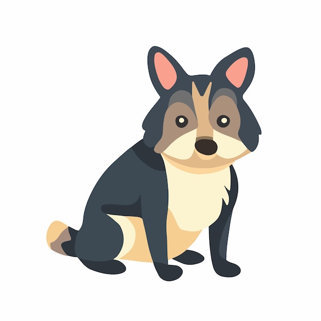 Vector isolated illustration of a dog on a white background