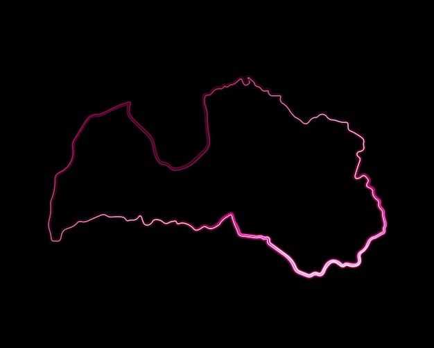 Vector isolated illustration of map of Latvia.