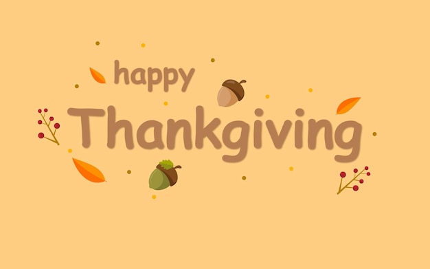 Vector isolated lettering for Happy Thanksgiving Day for decoration and covering on the white background