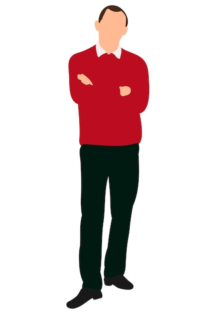 Vector vector isolated man in a red sweater