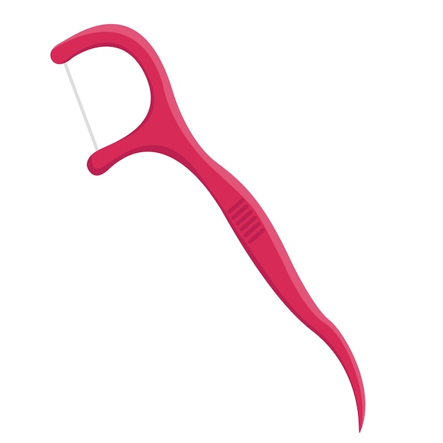Illustrazione dell'oggetto isolato vettoriale cura dentale orale stick per filo interdentale