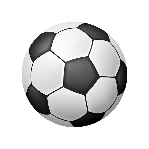 Vettore palla da calcio realistica isolata vettoriale su bianco