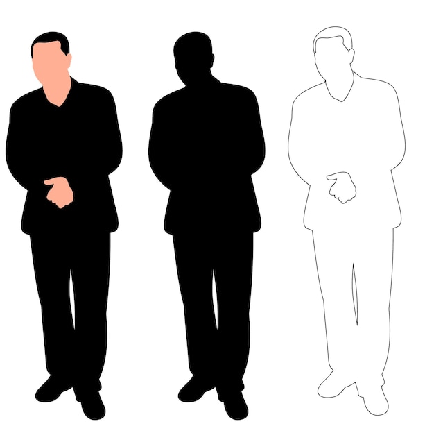 Vector vector isolated silhouette man business