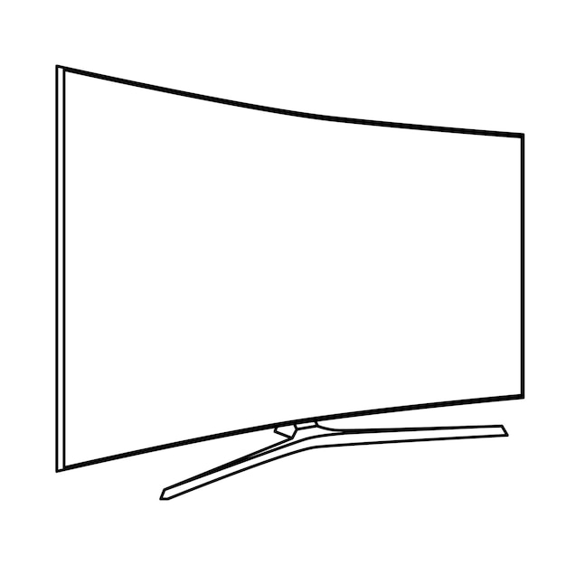 Vector isolated sketch TV icon