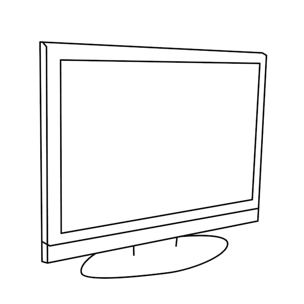 Vector isolated sketch tv