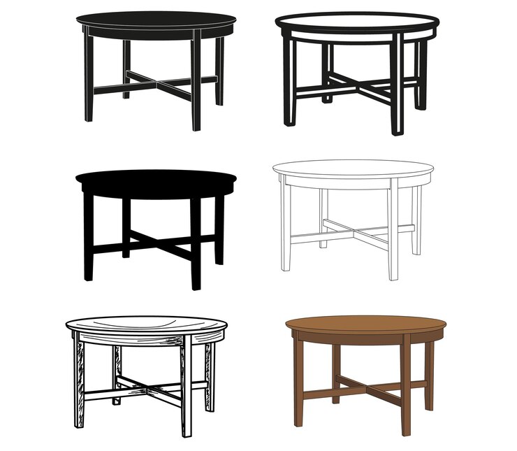 Vector vector isolated table round